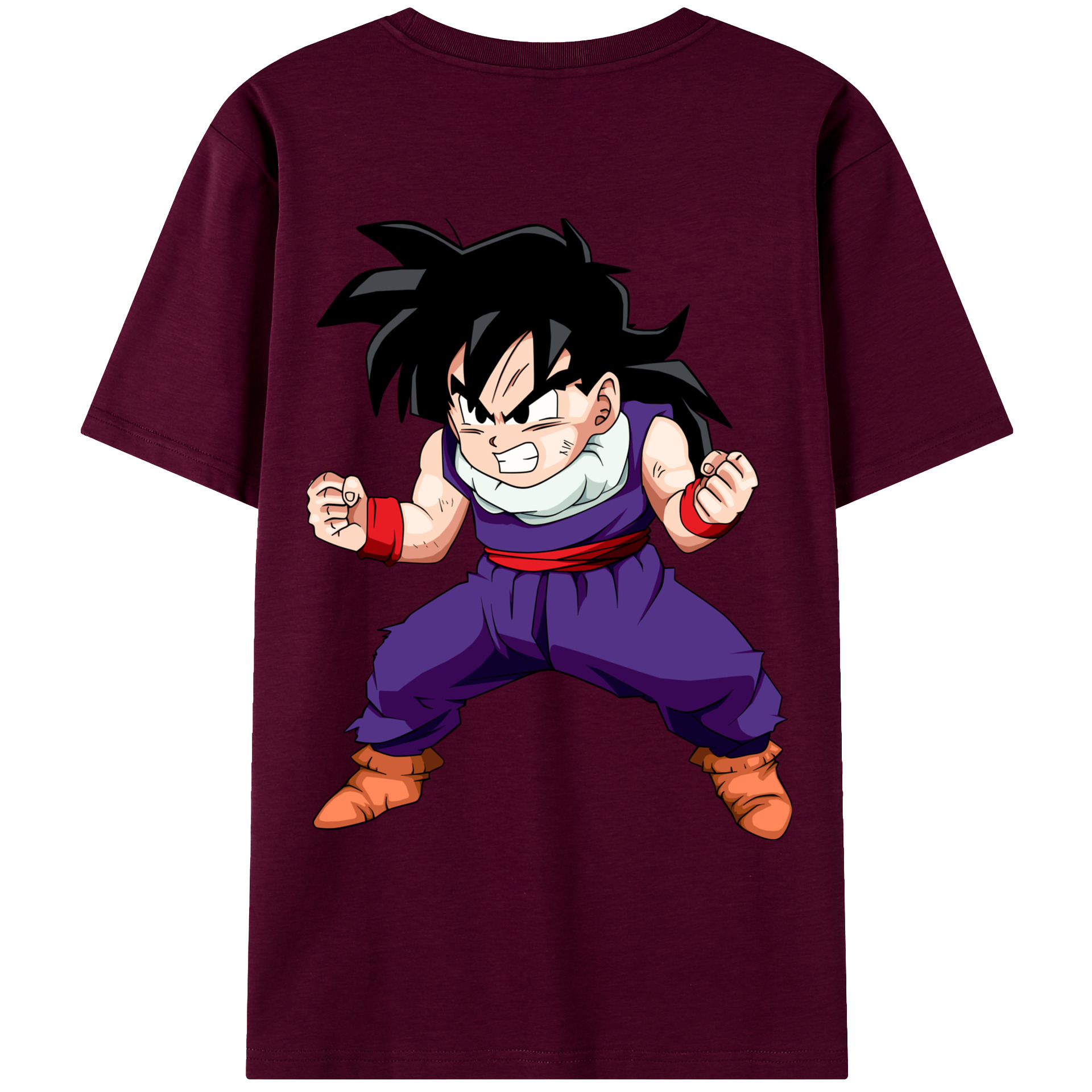 （画像用） ドラゴンボール 孫 悟飯（そんごはん）DRAGON BALL Son Gohan レディース半袖Tシャツ(バックプリント)